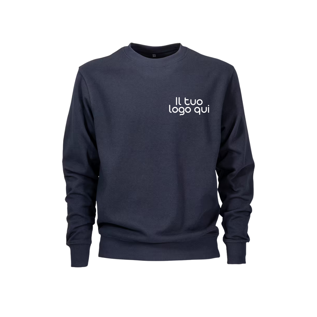 Felpa girocollo unisex felpata Blu/Grigia da 9,00€ Cad. + IVA