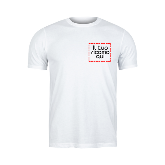 Maglietta Personalizzata - Ricamo Lato Cuore da 4,80€ Cad. + IVA